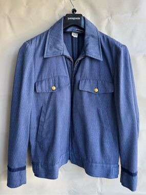 Vintage USPS Blue Mens Zip Front Jacket